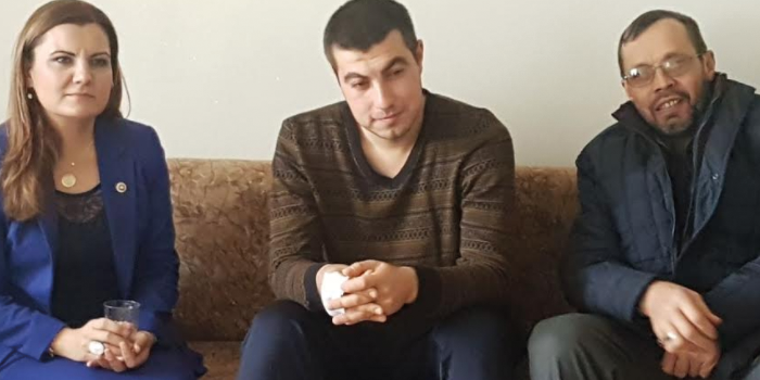 Küçükkaya ve Hürriyet’ten Afrin gazisine ziyaret