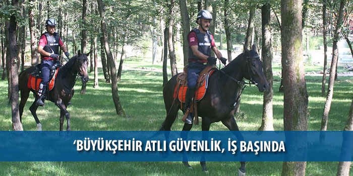 Büyükşehir atlı güvenlik, iş başında