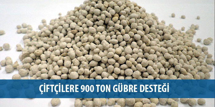 Çiftçilere 900 ton gübre desteği 
