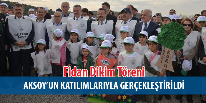 “Geleceğe Nefes” Adlı Etkinlik Çerçevesinde Düzenlenen Fidan Dikim Töreni Vali Aksoy’un Katılımlarıyla Gerçekleştirildi