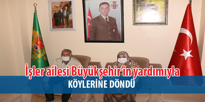 İşler ailesi Kocaeli Büyükşehir Belediyesi’nin ‘Köye Dönüş’ projesiyle memleketlerine döndü.