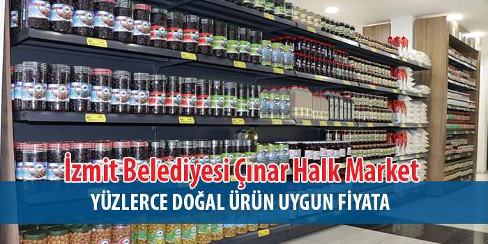 İzmit Belediyesi Çınar Halk Market  haftanın 7 günü vatandaşın hizmetinde