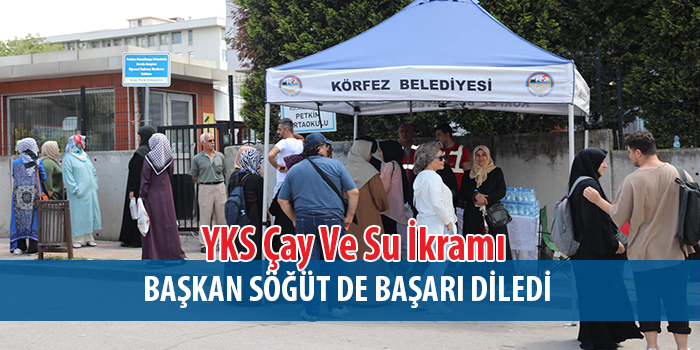 YKS heyecanına çay ve su ikramı