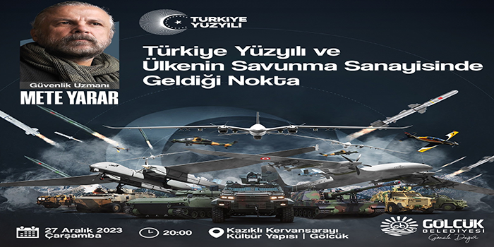 Güvenlik Uzmanı Mete Yarar Gölcük’e Geliyor