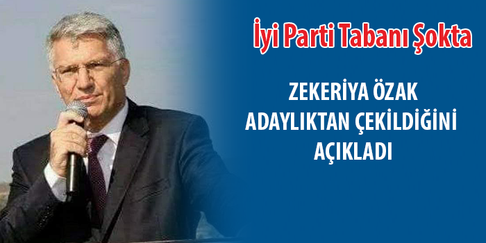 Zekeriya Özak Adaylıktan Çekildi ''Antidemokratik Yarışta Olmayacağım''