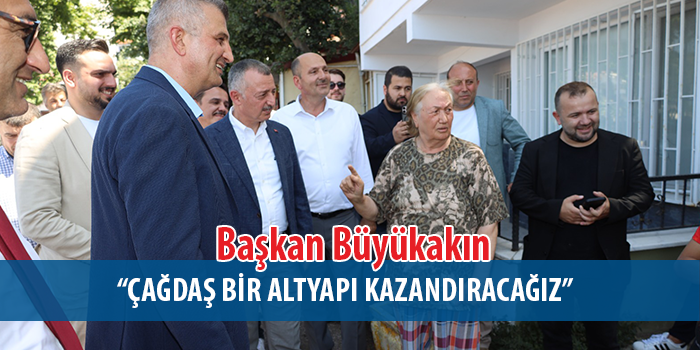 Başkan Büyükakın, Halıdere’deki altyapı çalışmalarını inceledi