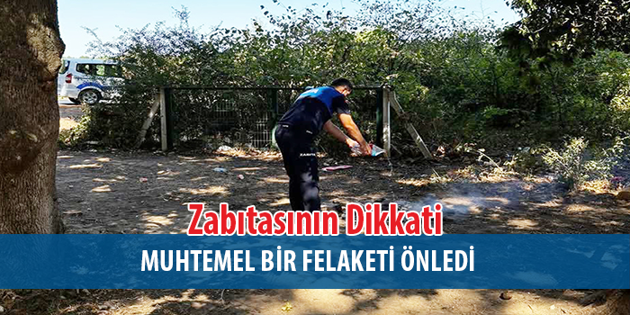 Kandıra Belediye Zabıtasının Dikkati Muhtemel Bir Felaketi Önledi