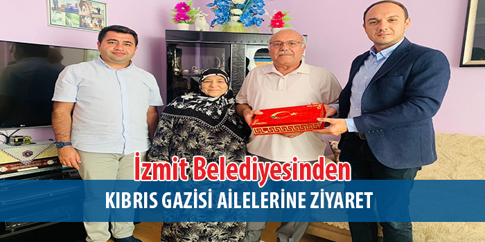 İzmit Belediyesinden Kıbrıs Gazisi ailelerine anlamlı ziyaret