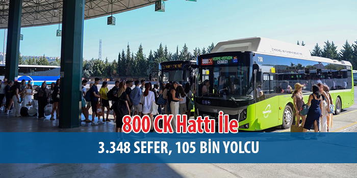 Kocaeli Büyükşehir’in 800CK Hattı Yolcu Rekoru Kırdı