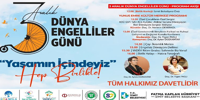 İzmit’te 3 Aralık için anlamlı buluşma: Hep birlikte yaşamın içindeyiz