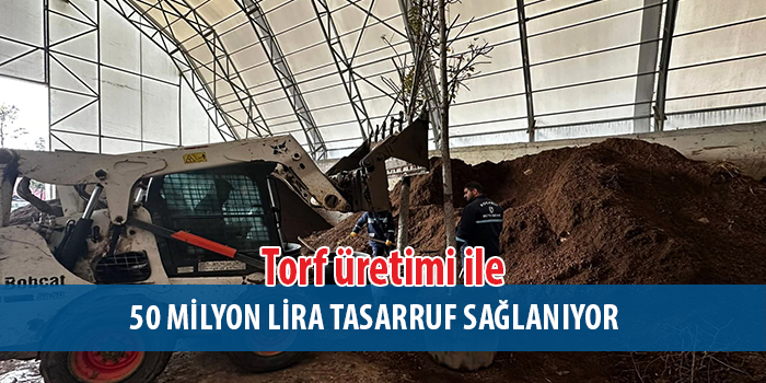 Büyükşehir fidanlığında işlenen torf, bitkilere can veriyor.