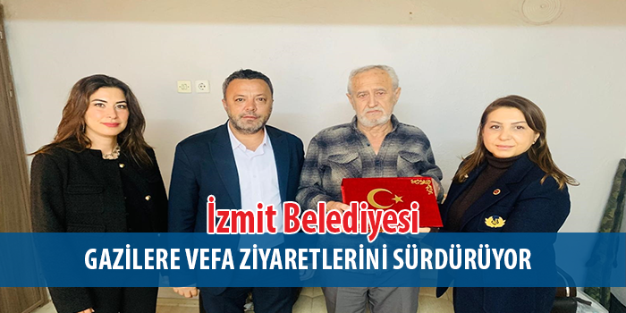İzmit Belediyesi Kıbrıs Gazilerine vefa ziyaretlerini gerçekleştirmeye devam ediyor.