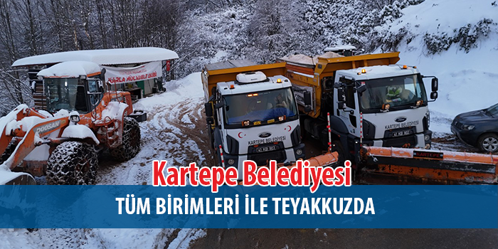 Kartepe’de Kar Mesaisi
