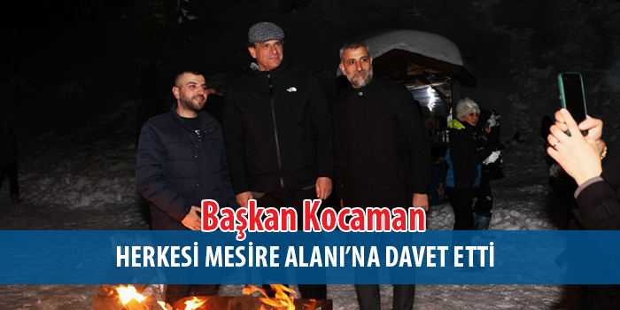 Başkan Kocaman, Kartepe Belediyesi Mesire Alanı’nda Kar Sevincine Ortak Oldu
