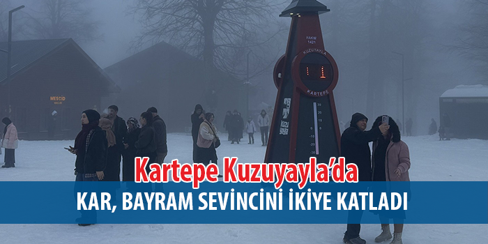 Kuzuyayla’da bayram ve kar sevinci bir arada