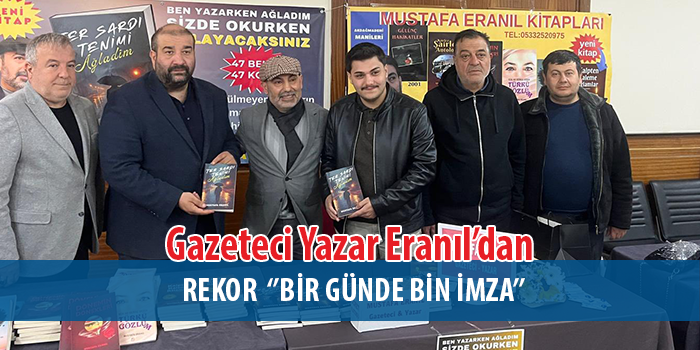 Mustafa Eranıl, 8. kitabı “Ter Sardı Tenimi-Ağladım” için imza günü düzenledi.
