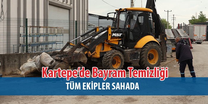 Kartepe’de Bayram Öncesi Yoğun Temizlik Mesaisi