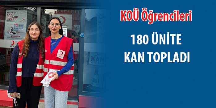 KOÜ öğrencilerinden Kızılay’a anlamlı destek