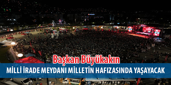 Demokrasi ve Millî Birlik Günü'nde on binler alanı doldurdu